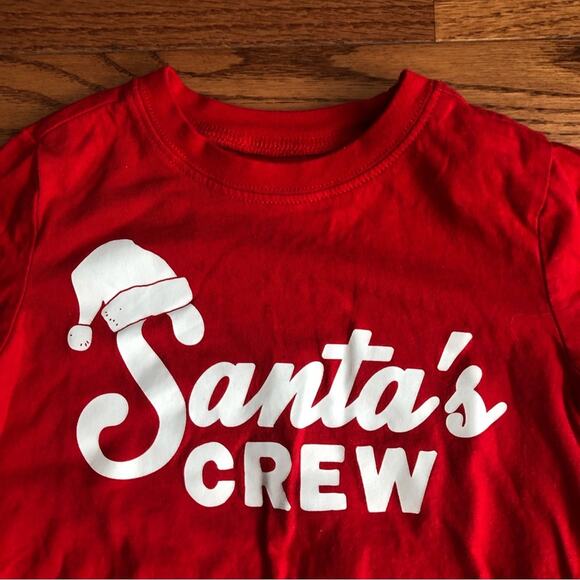 CARTER’S Santa’s Crew Graphic Print Long Sleeve Shirt Red Toddler Boy’s Size 3T - Picture 2 of 6